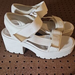 Vagabond White Platform Sandals Size 38/8